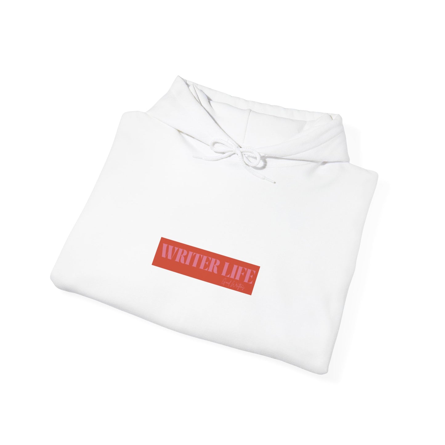 Writer Life Hoodie.White/Orange/Pink