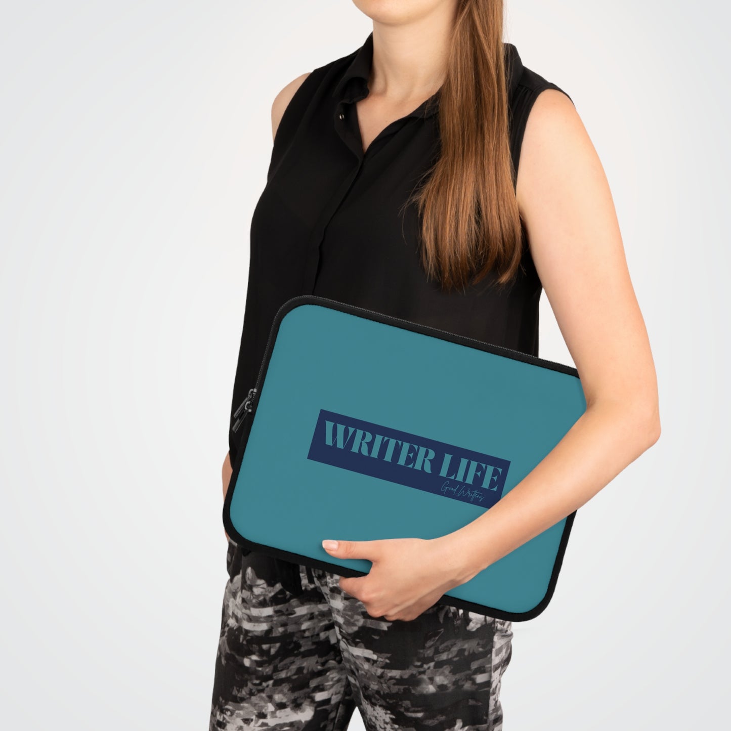 Writer Life Series. Laptop Sleeve. Light Blue/Navy Blue