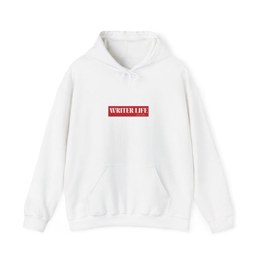 Writer Life Hoodie.White/Red