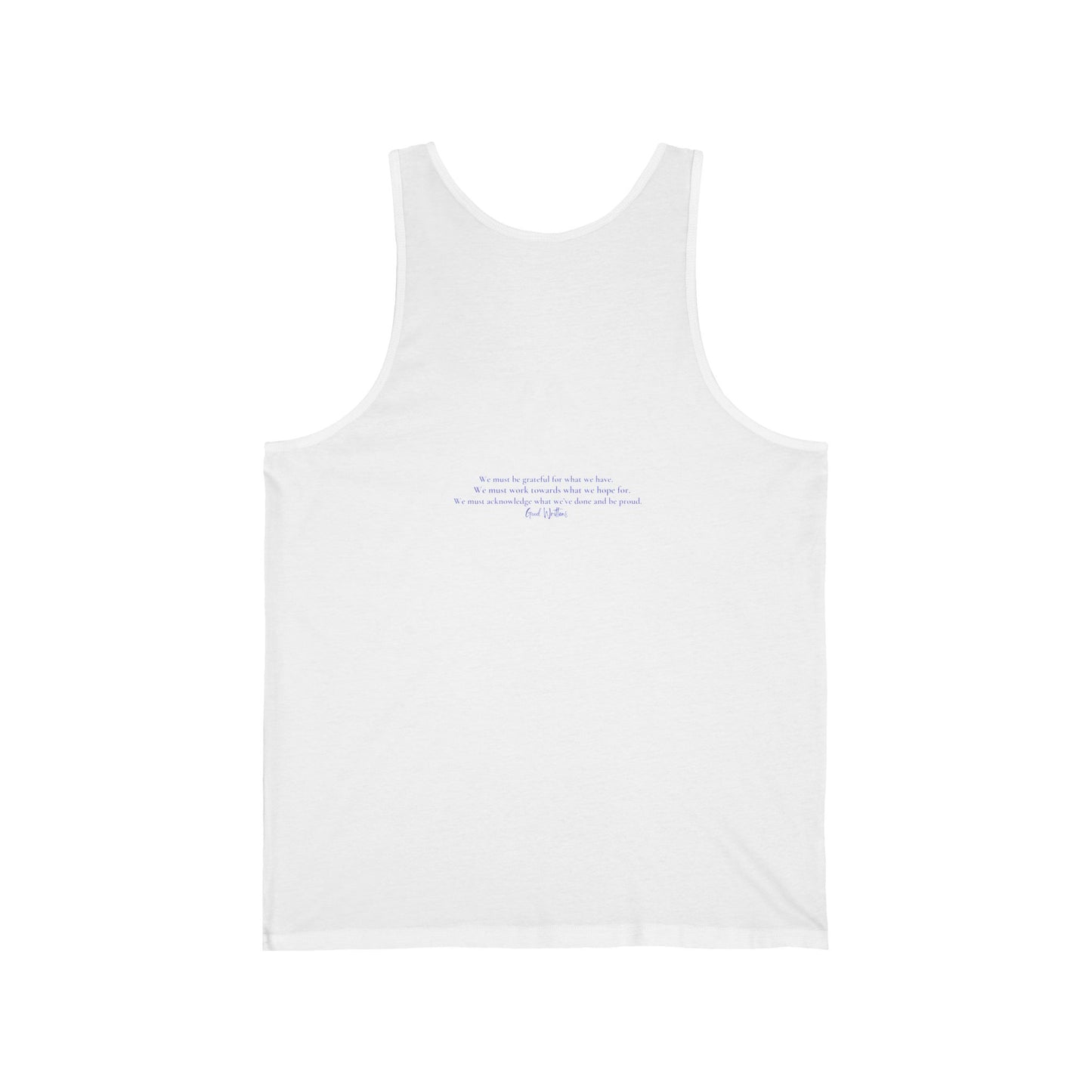 Grateful. Hopeful. Proud. Tank. White/Blue