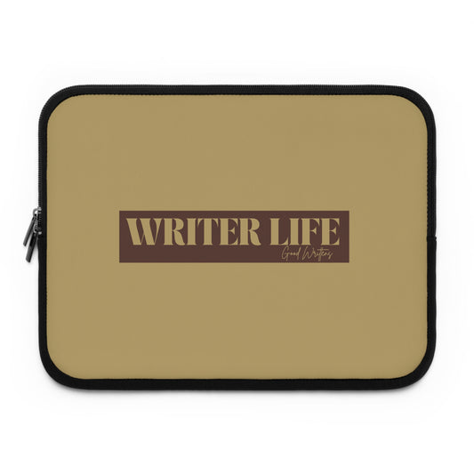 Writer Life Series. Laptop Sleeve. Brown/Tan.