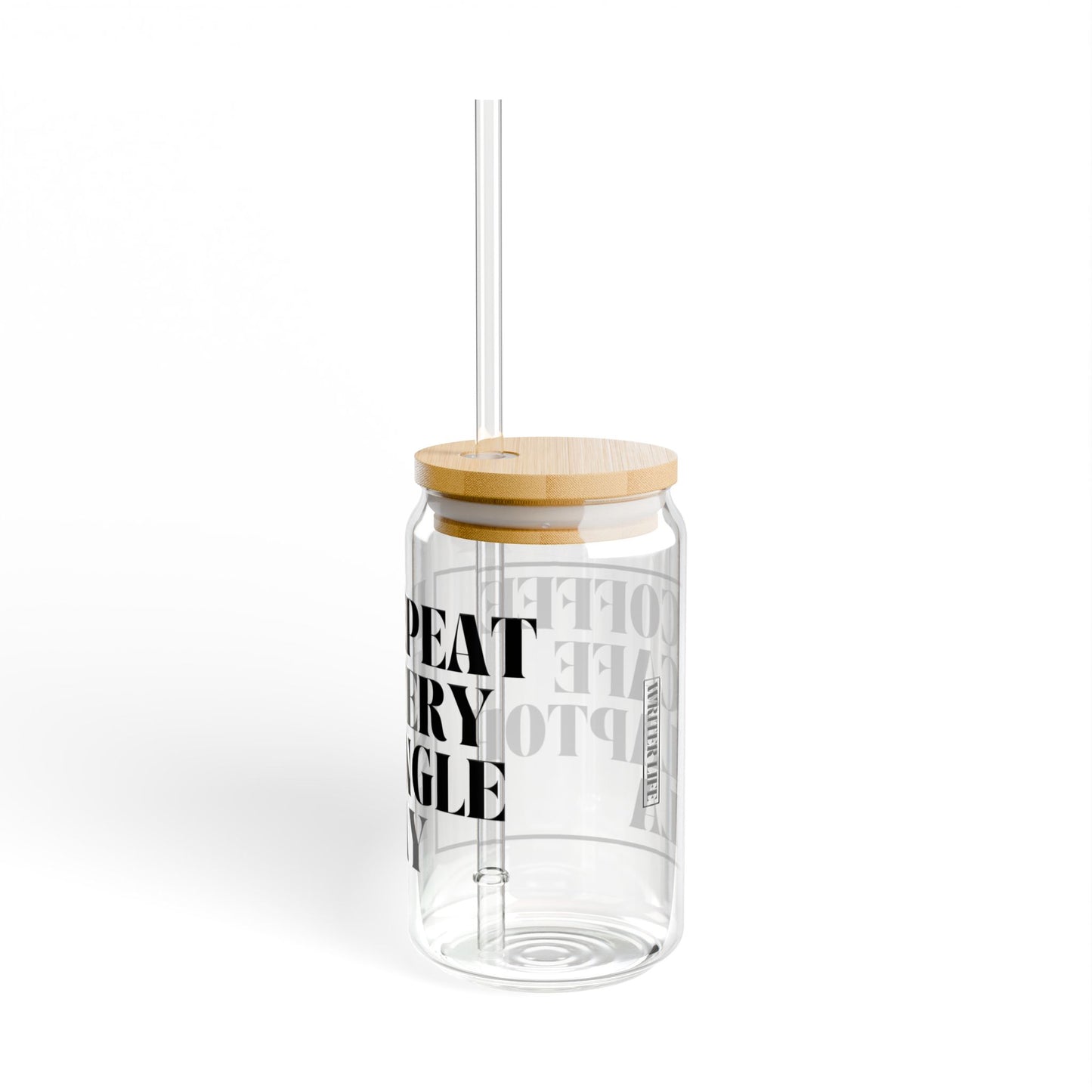 LA Writer Series. Sipper Glass. Grey/Black.