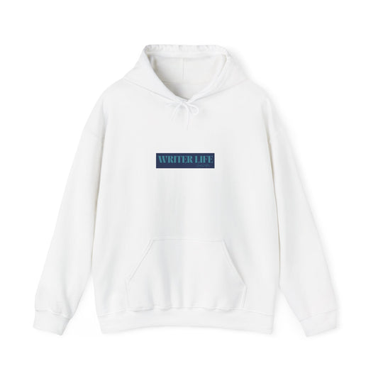 Writer Life Hoodie.White/Blue