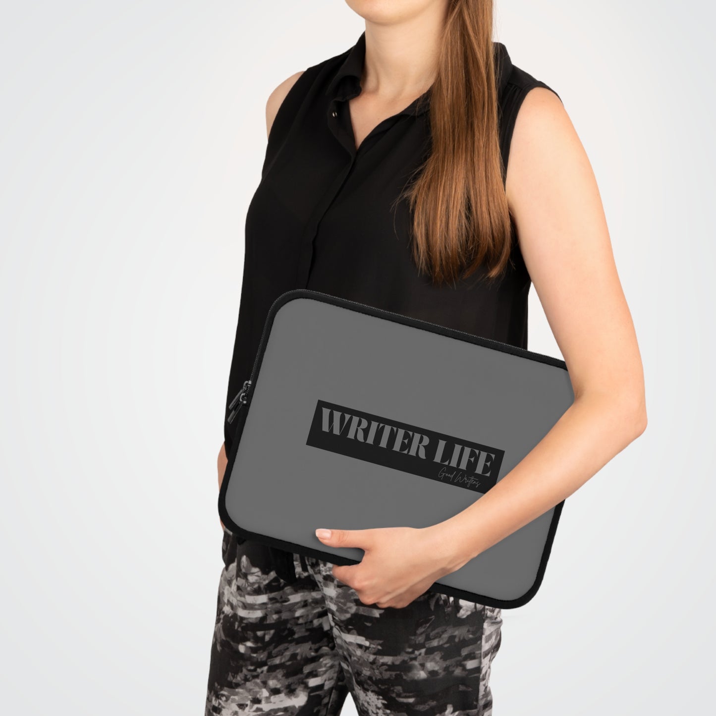 Writer Life Series. Laptop Sleeve. Grey/Black.