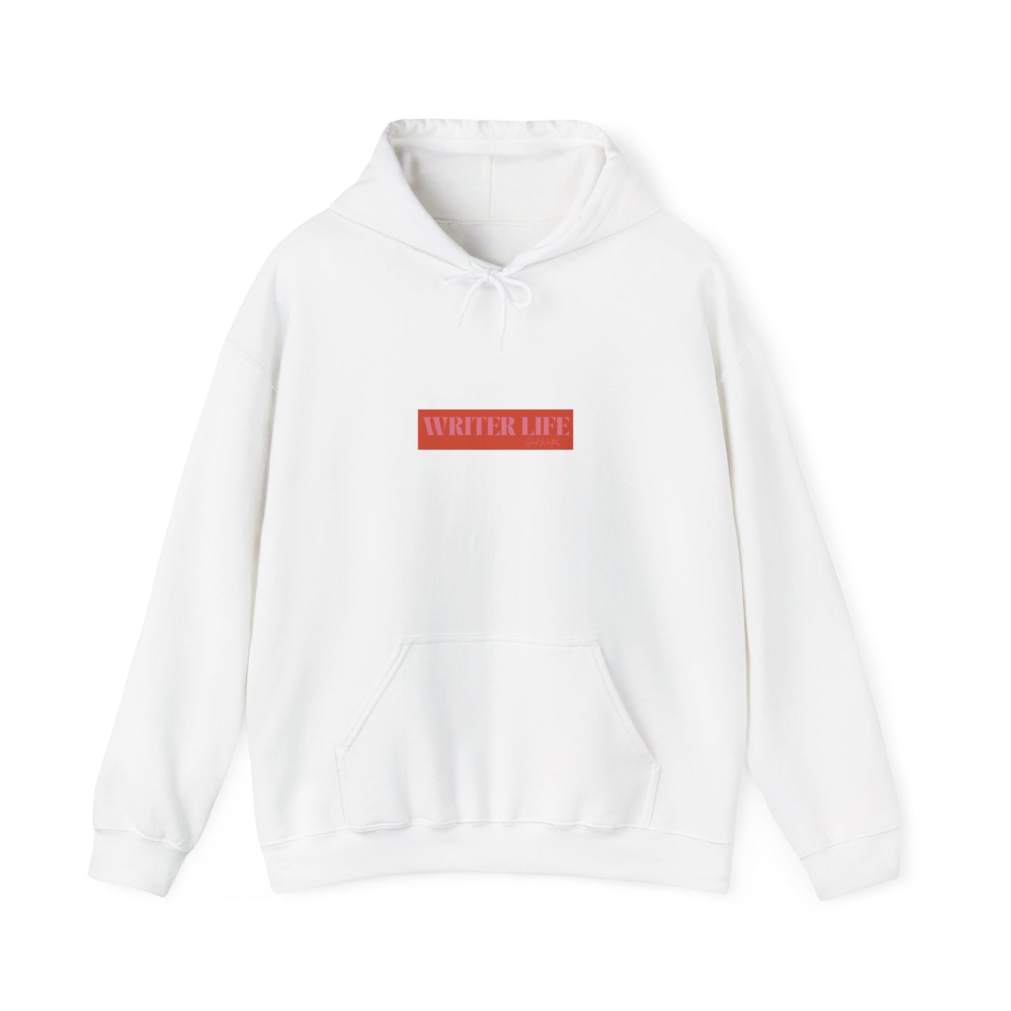 Writer Life Hoodie.White/Orange/Pink