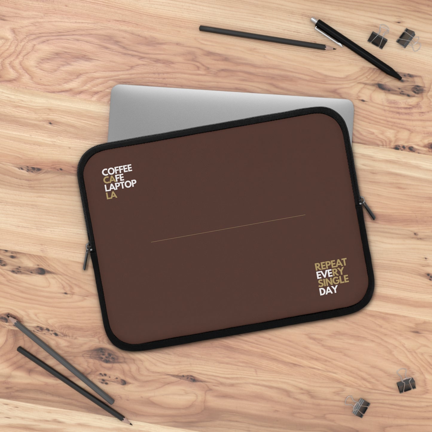 LA Writers Laptop Sleeve.Brown